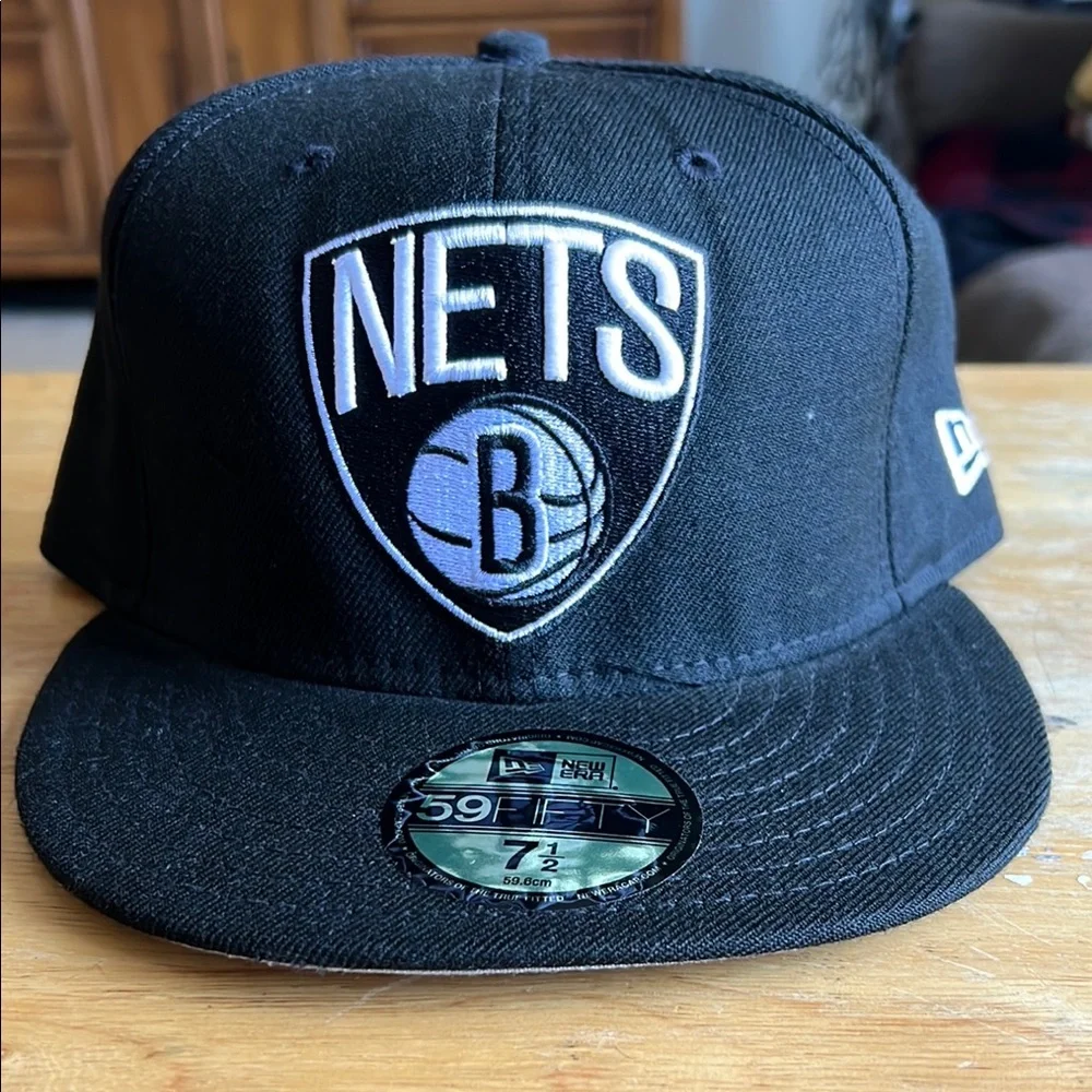 New Era Black and White cap size 7 1/2